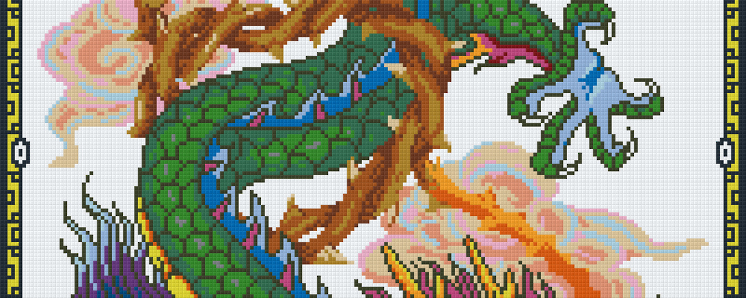 Dragon Lord Part 3 Eight [8] Baseplate PixelHobby Mini-mosaic Art Kit image 0